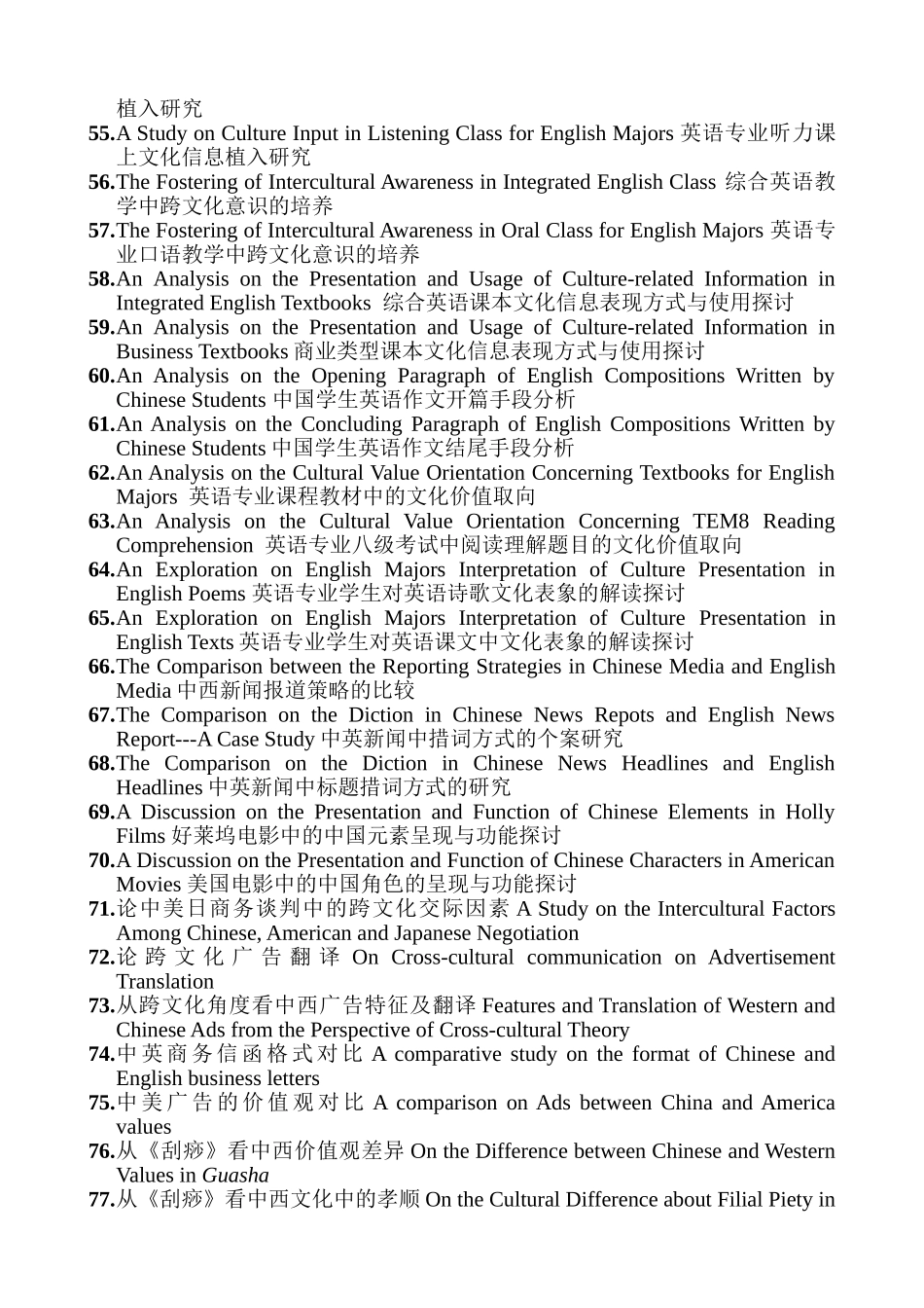 英语专业毕业生论文跨文化方向选题汇总_第3页
