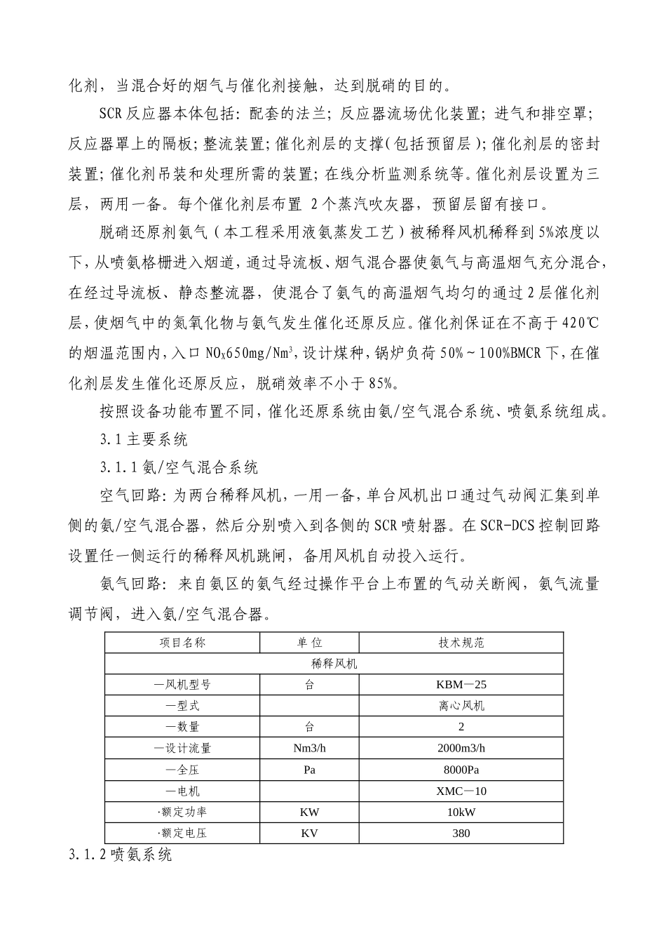 SCR脱硝（反应区）工艺操作规程_第3页