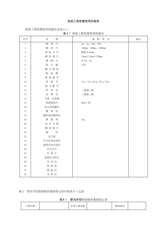 检验工程质量使用的器具