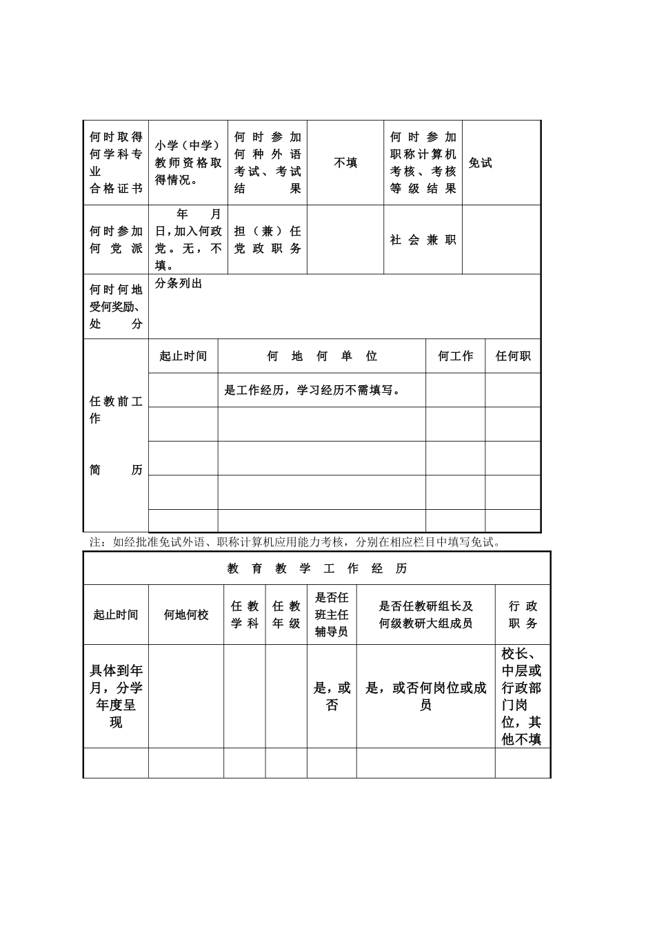 中小学教师职称资格评审表_第3页