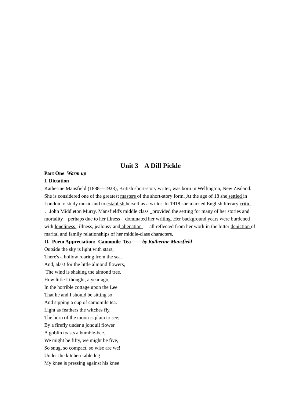 Unit3A Dill Pickle 英语教学设计_第3页