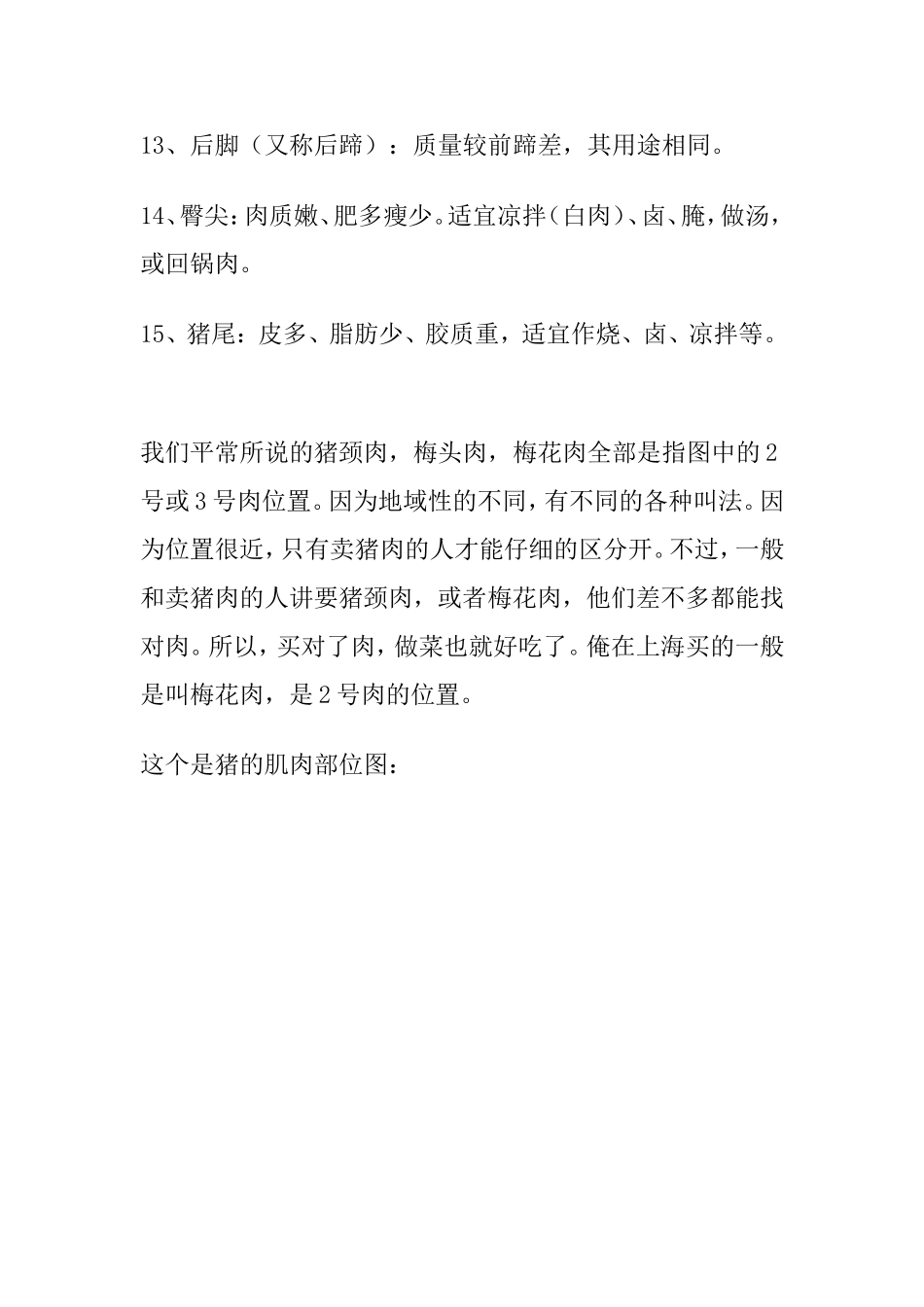 猪肉各部位肉的称呼及用途_第3页