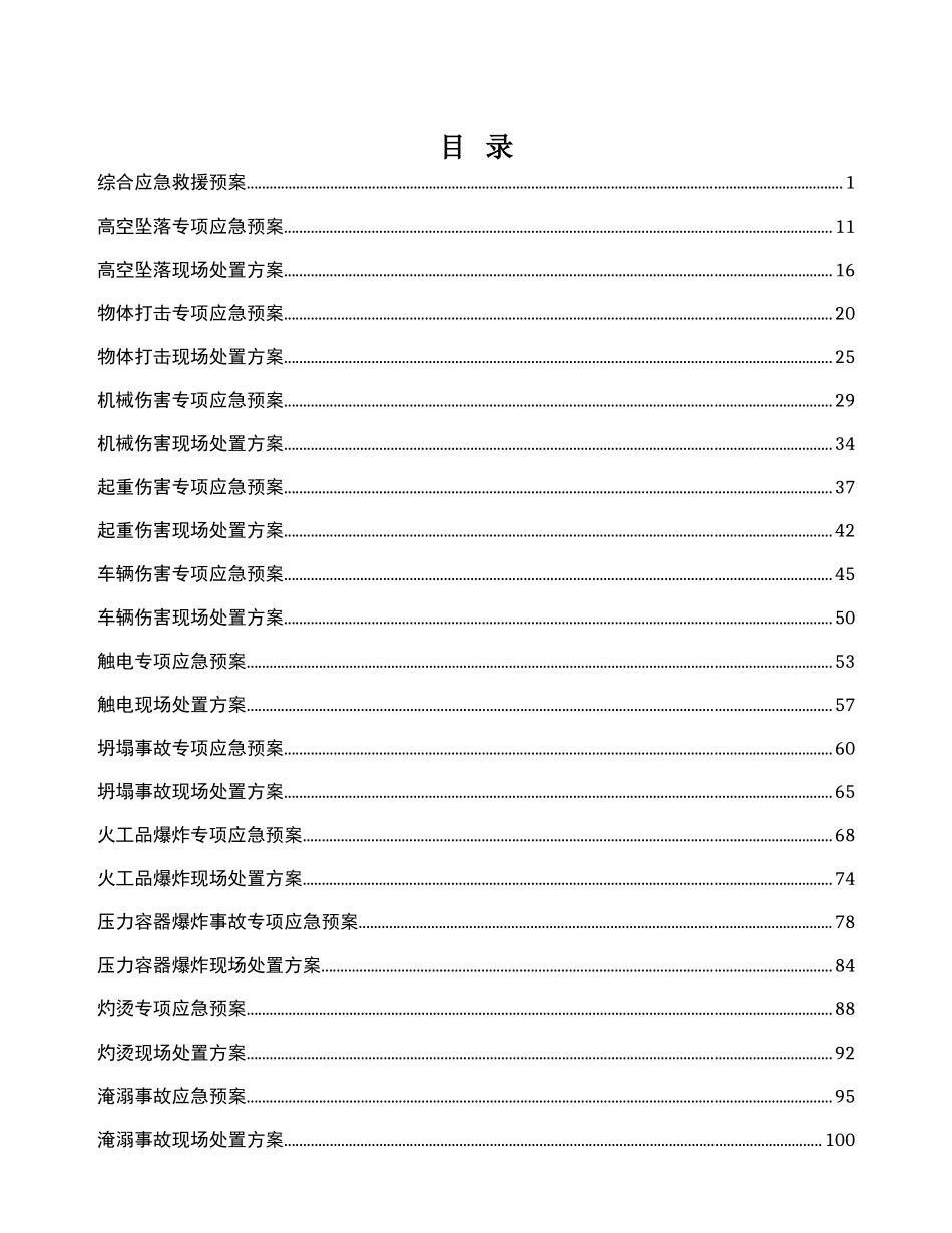 综合应急救援预案系列汇总_第1页
