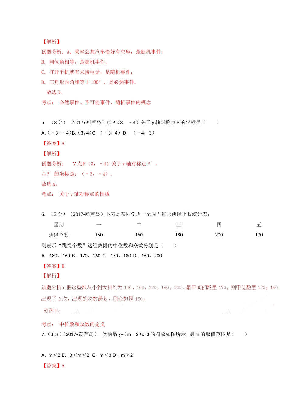 辽宁省葫芦岛市中考数学试卷_第2页