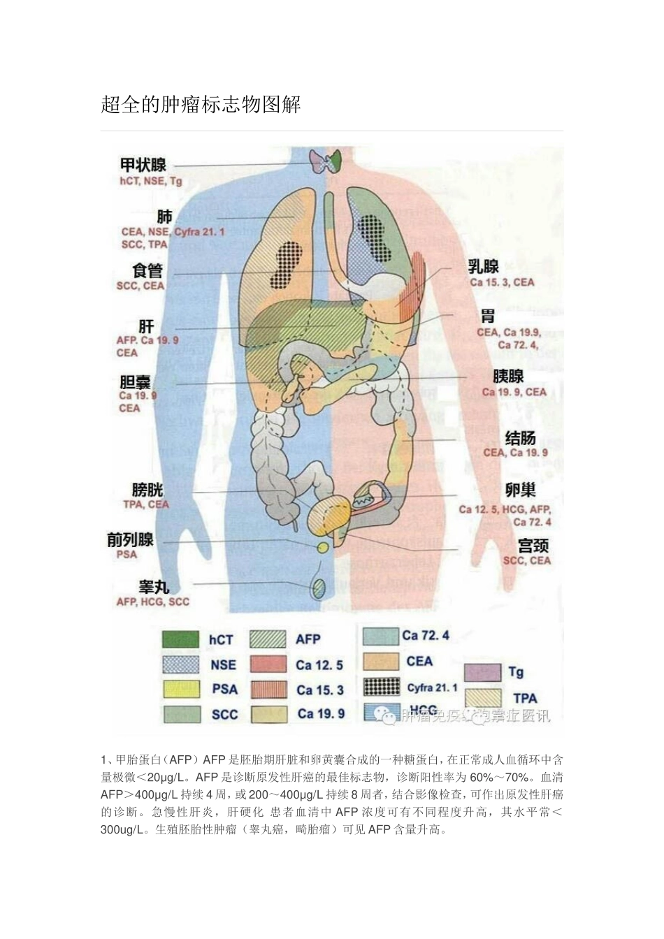 超全的肿瘤标志物图解_第1页