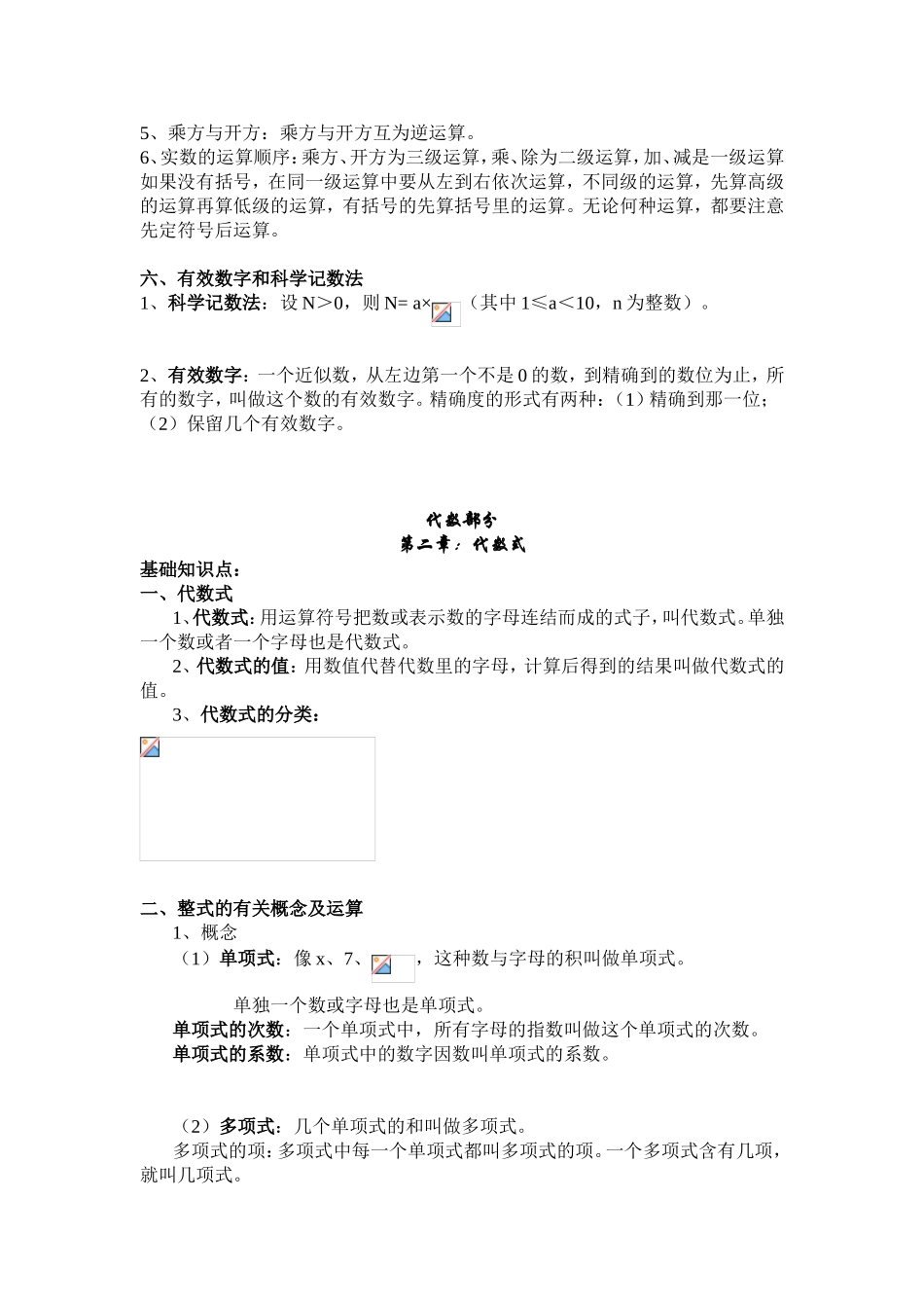 代数部分 知识点梳理汇总_第3页