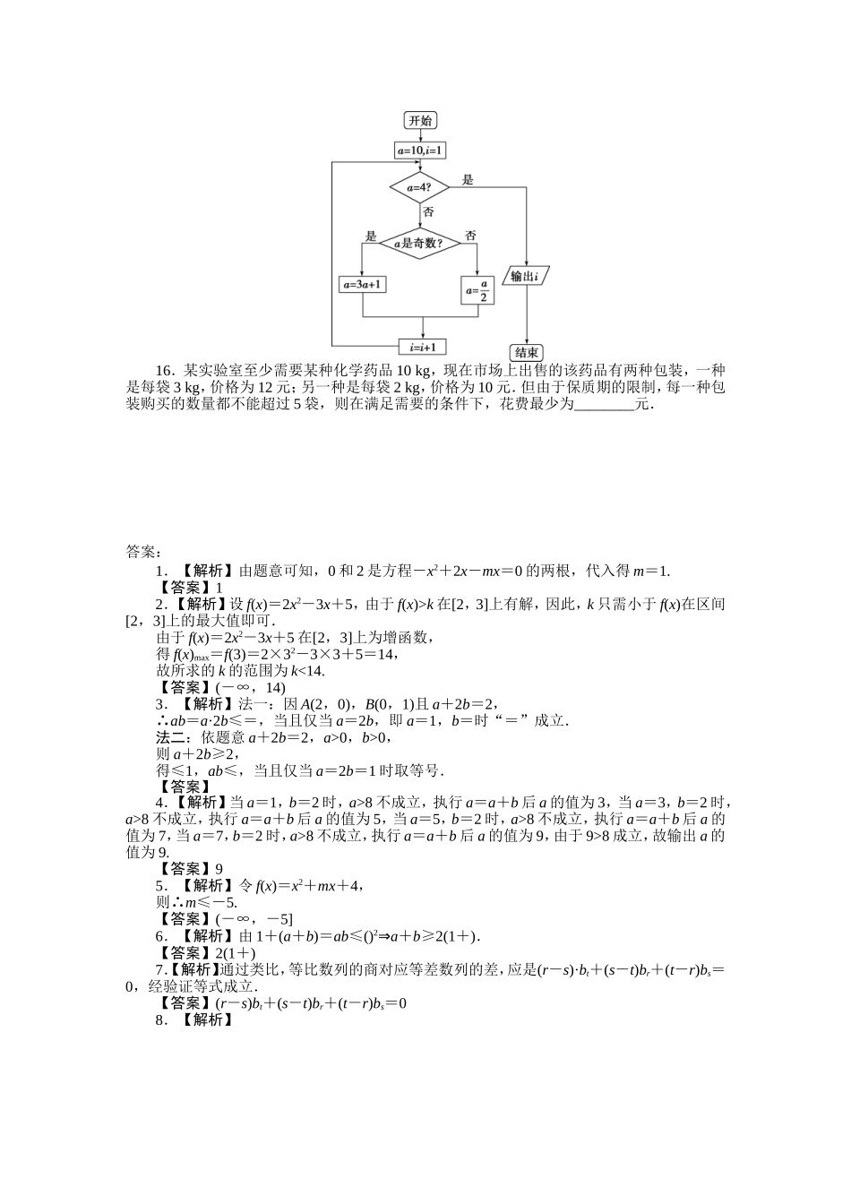 第二讲不等式　填空题解题技法_第2页