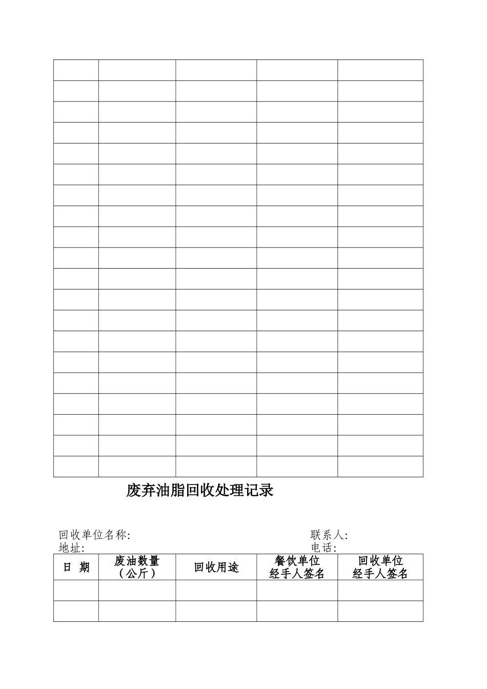 废弃油脂回收处理记录_第2页