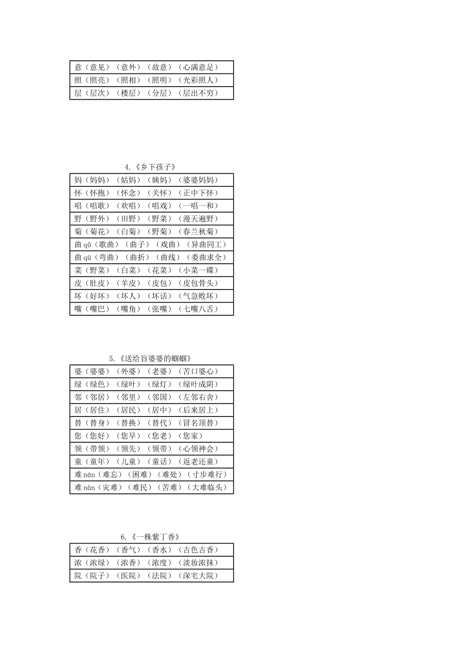 二年级组词资料_第3页
