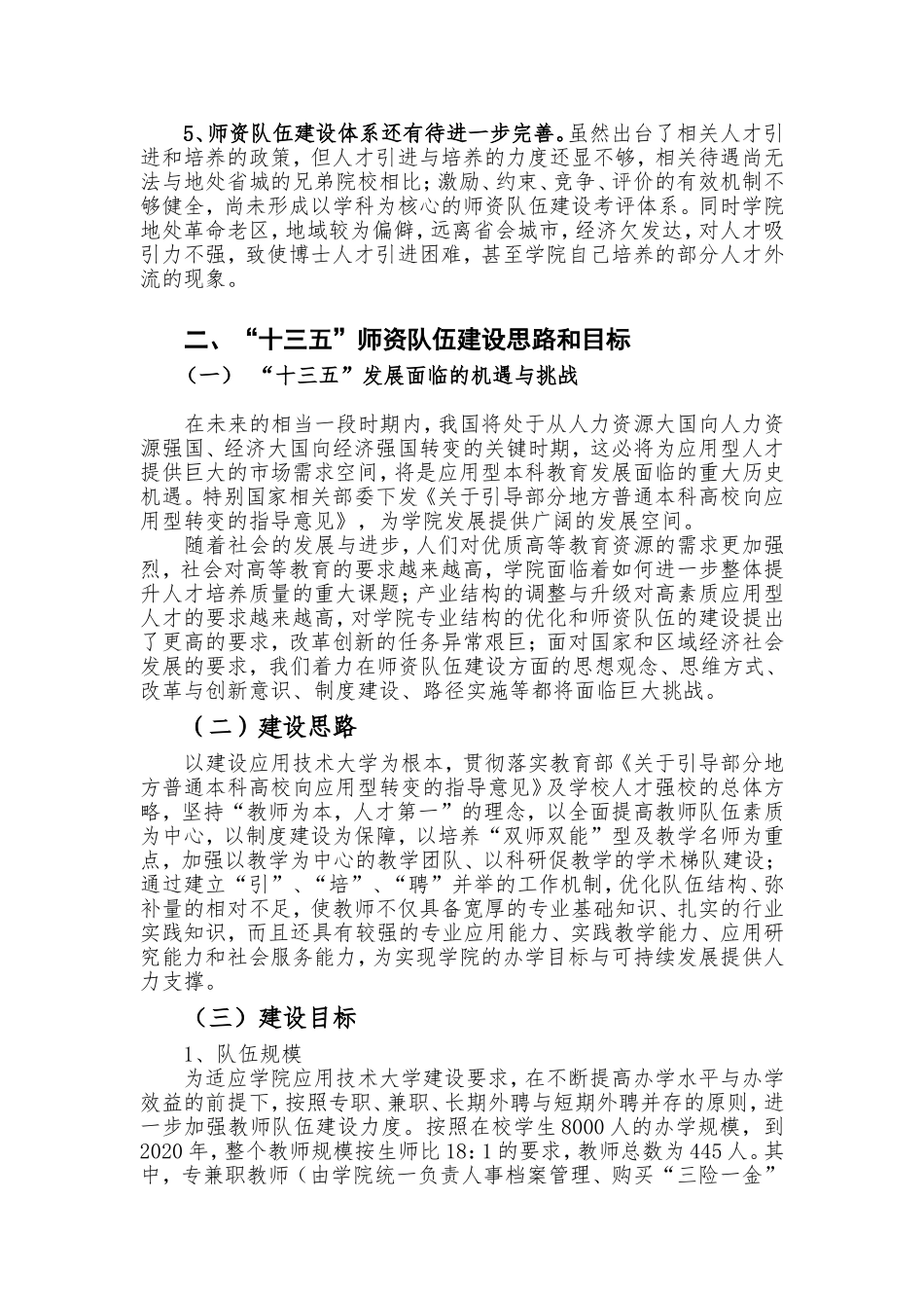 大学师资队伍建设五年规划_第3页