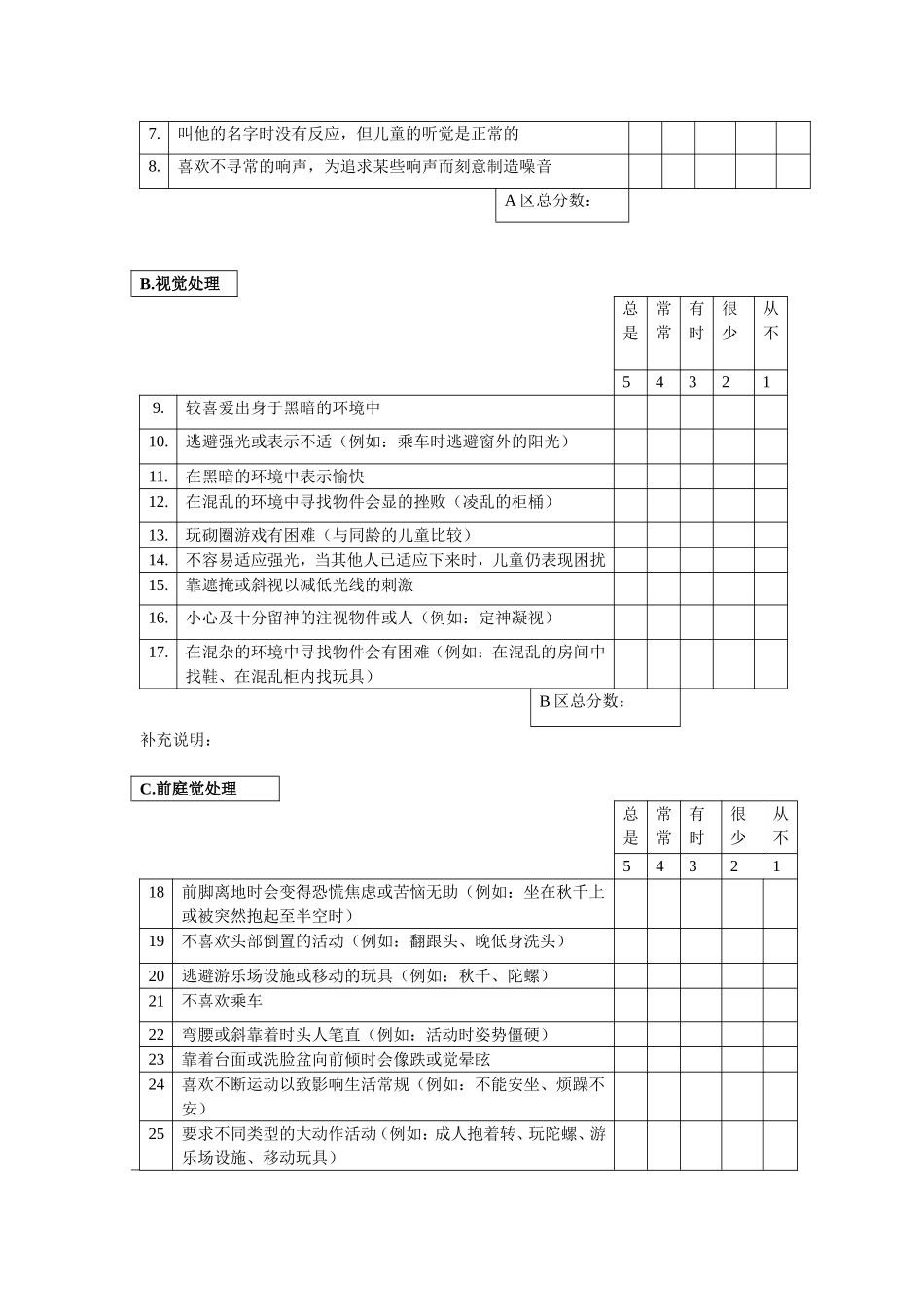 感觉统合筛选鉴别的核心特征_第2页