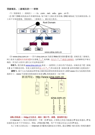 顶级域名、二级域名案例