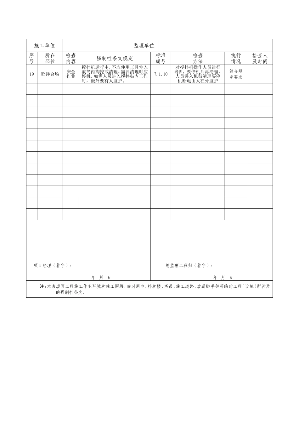 工程施工现场强制性条文执行情况检查记录表_第3页