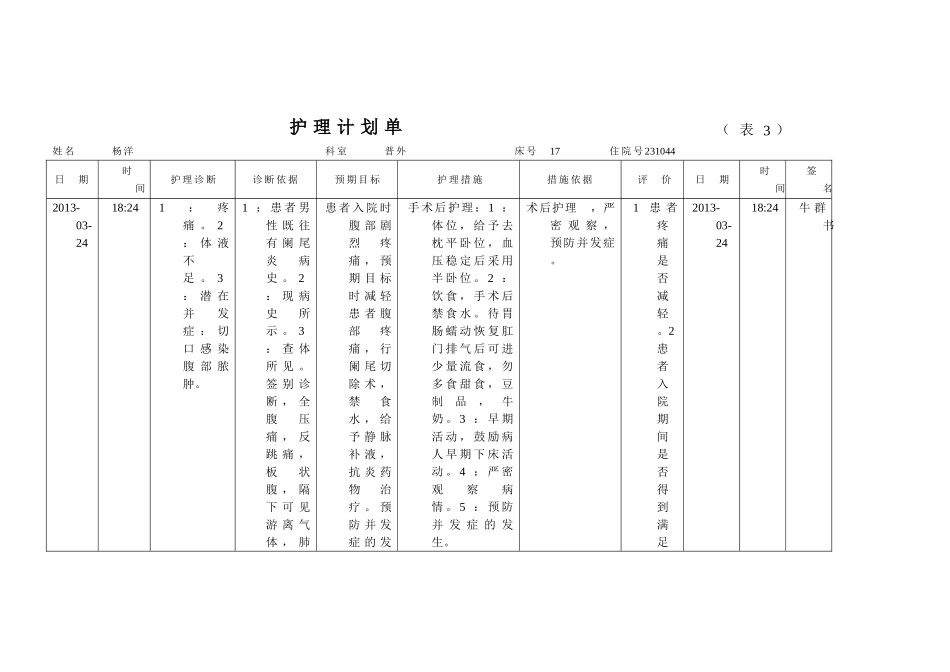 护理辅下疼痛病历_第3页
