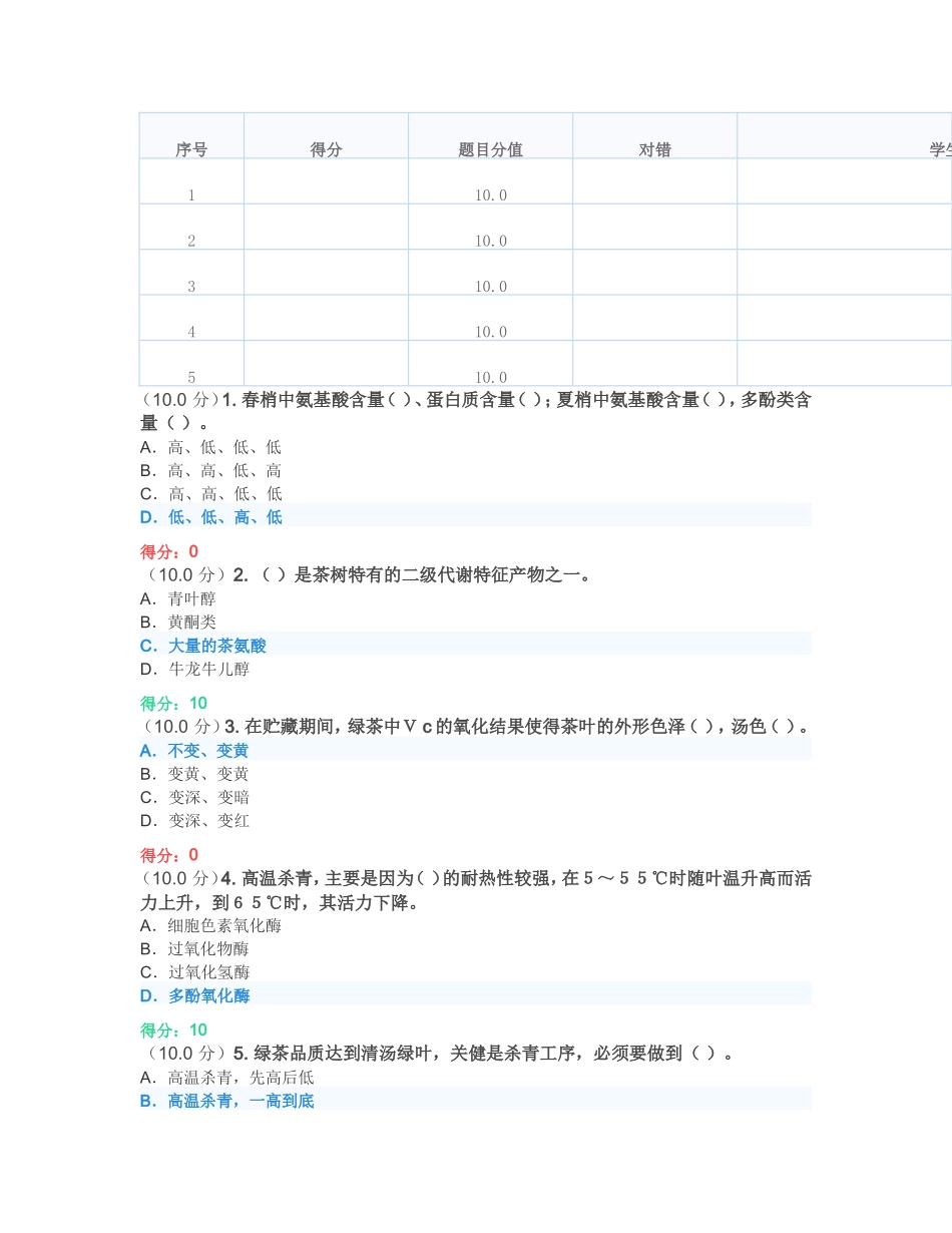 关于茶文化的测试练习题_第3页