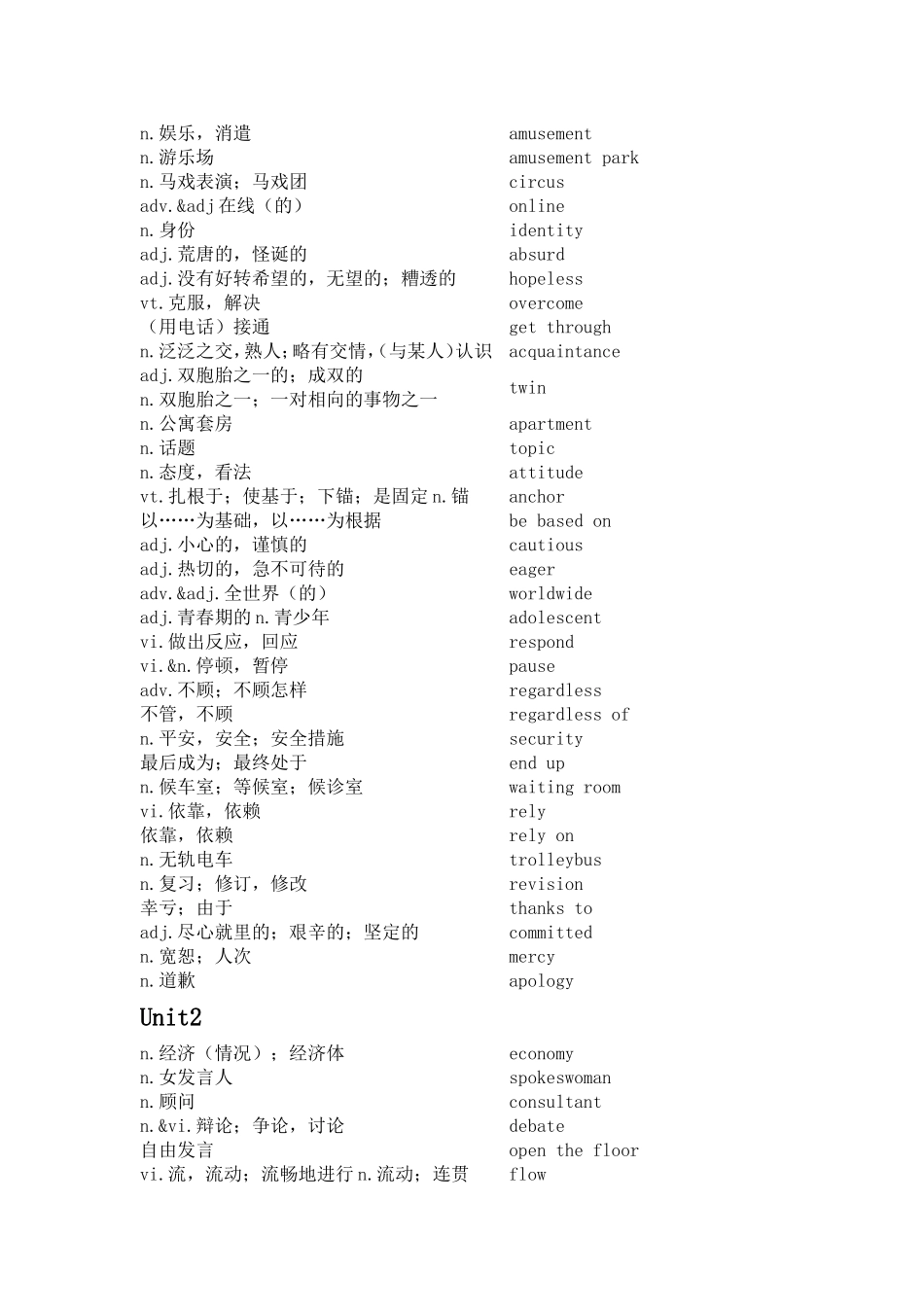 牛津高中英语模块五单词表_第2页