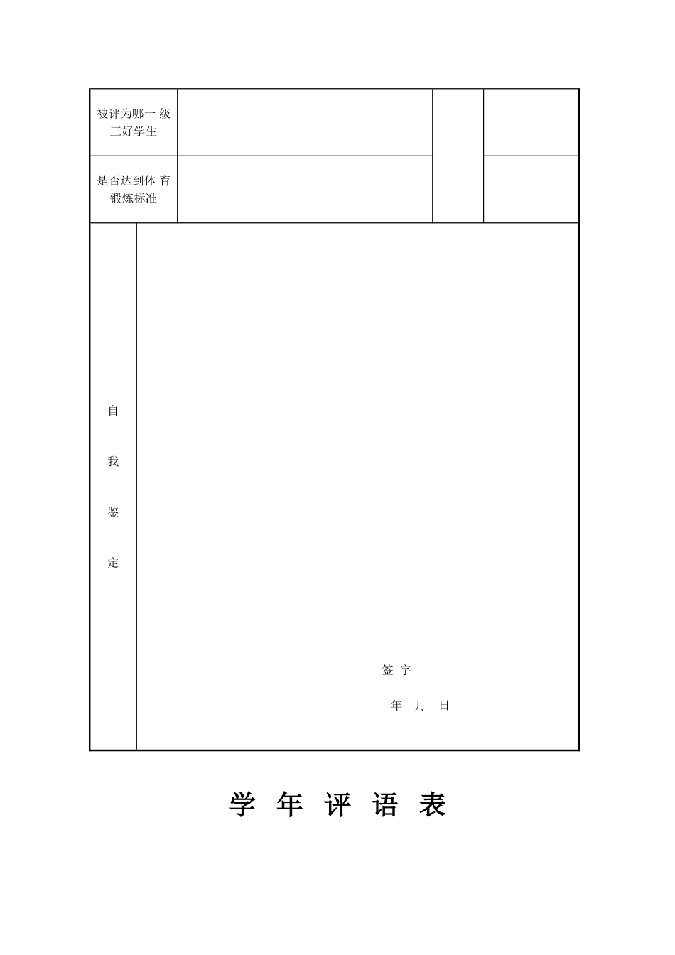 普通高中学生综合素质评价表_第3页