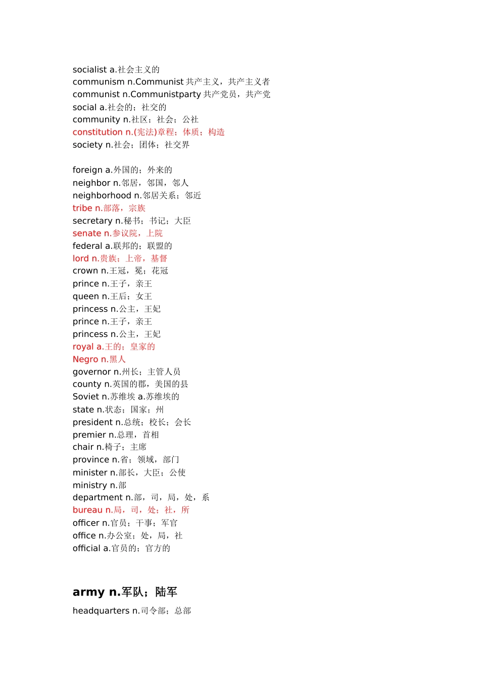 英语四级单词分类_第2页