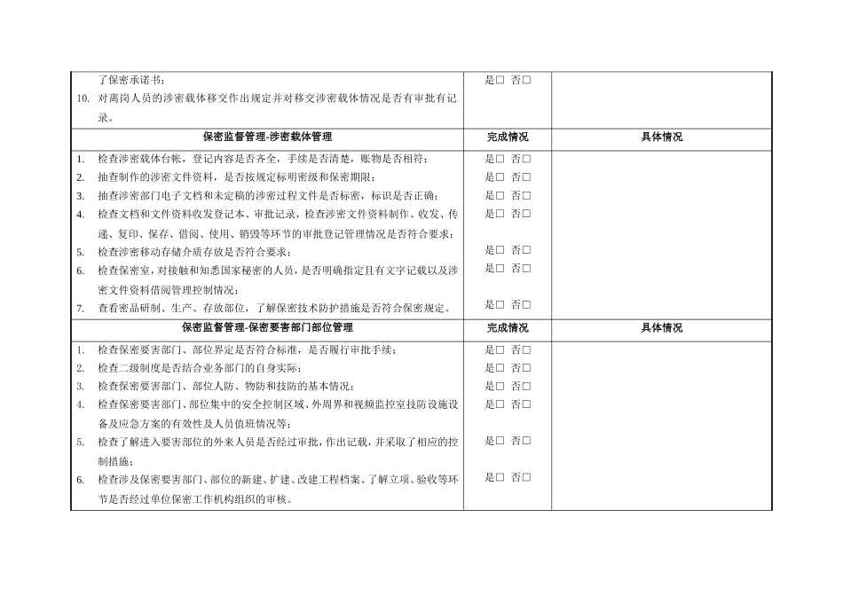 年度保密工作检查记录表_第3页