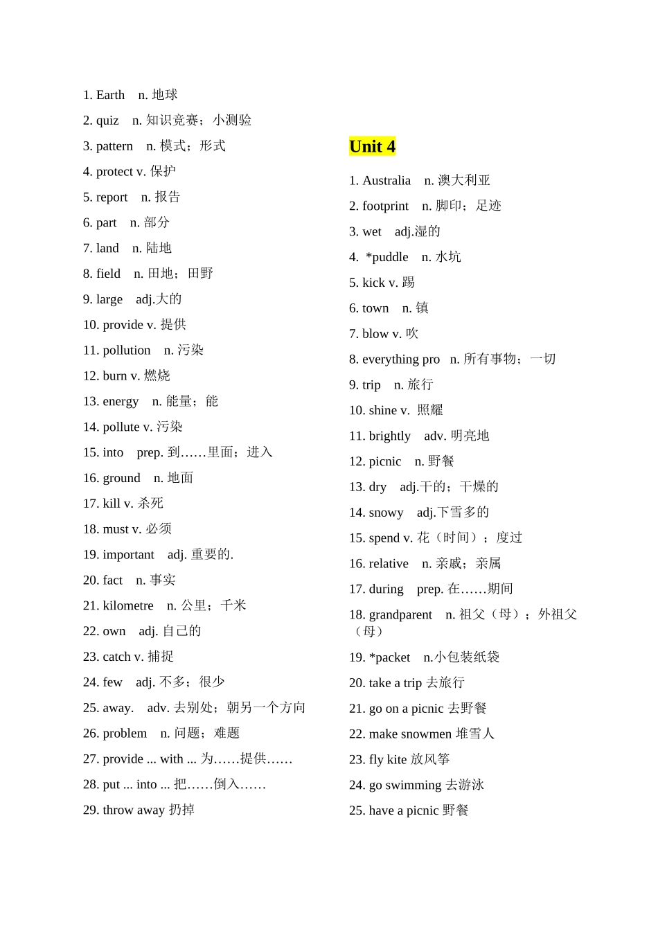 深圳初中英语七八九年级上下册全册新版单词表（上海牛津版）_第3页