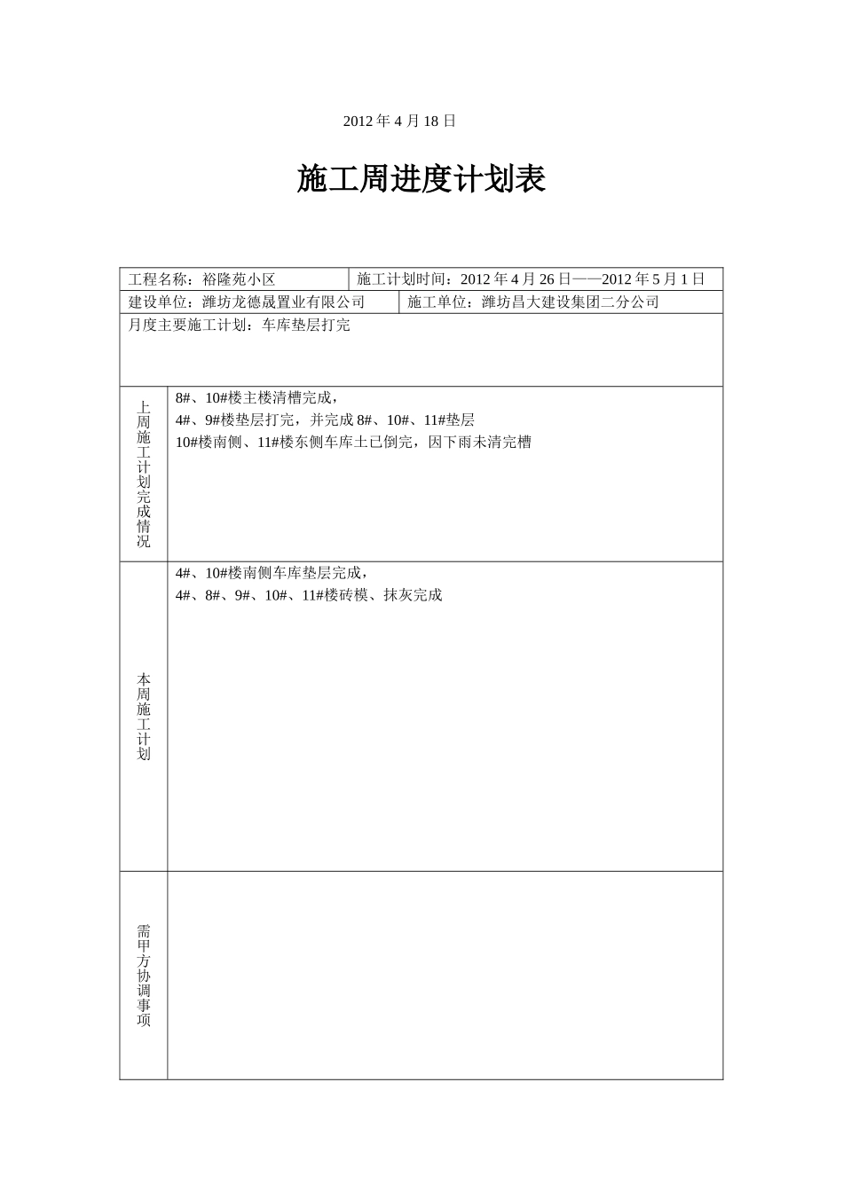 施工周进度计划表_第2页