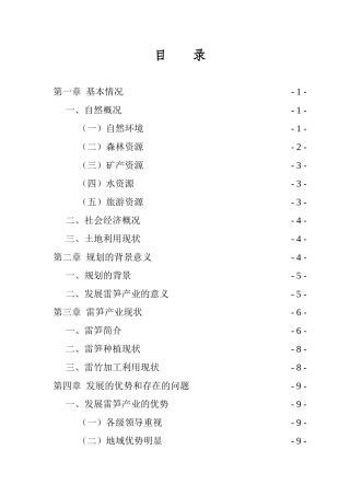雷笋产业发展规划