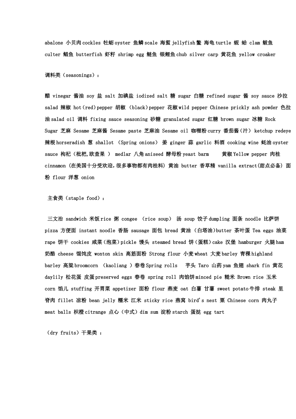 水果类（fruits）英语单词汇总_第2页