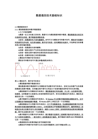 数据通信技术基础知识