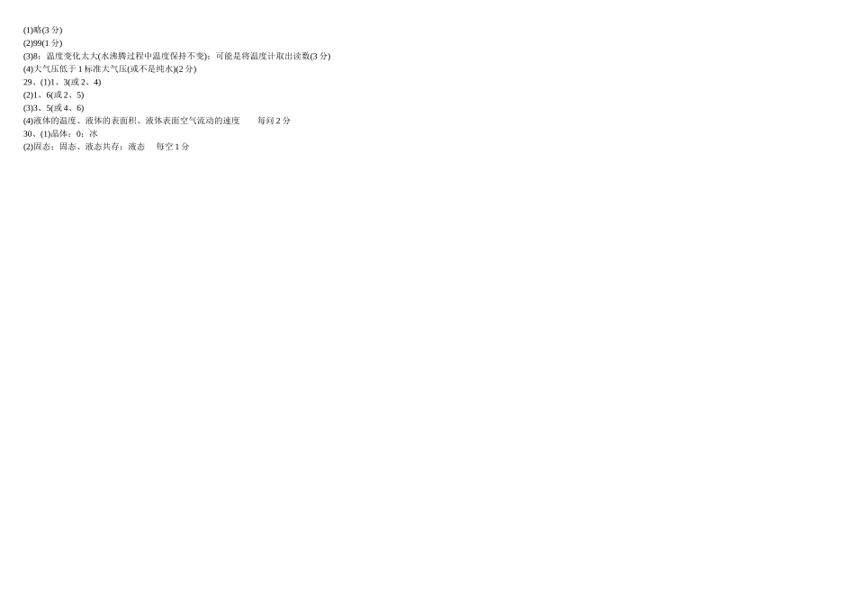 中学九年级物理温度与物态变化检测题_第3页