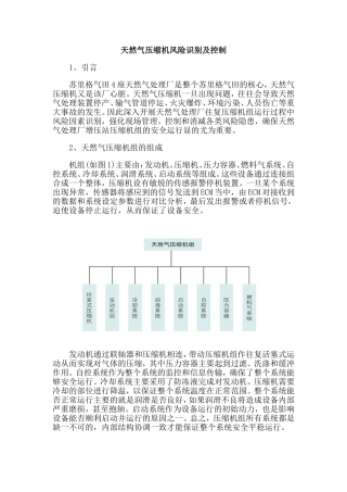 天然气压缩机风险识别及控制
