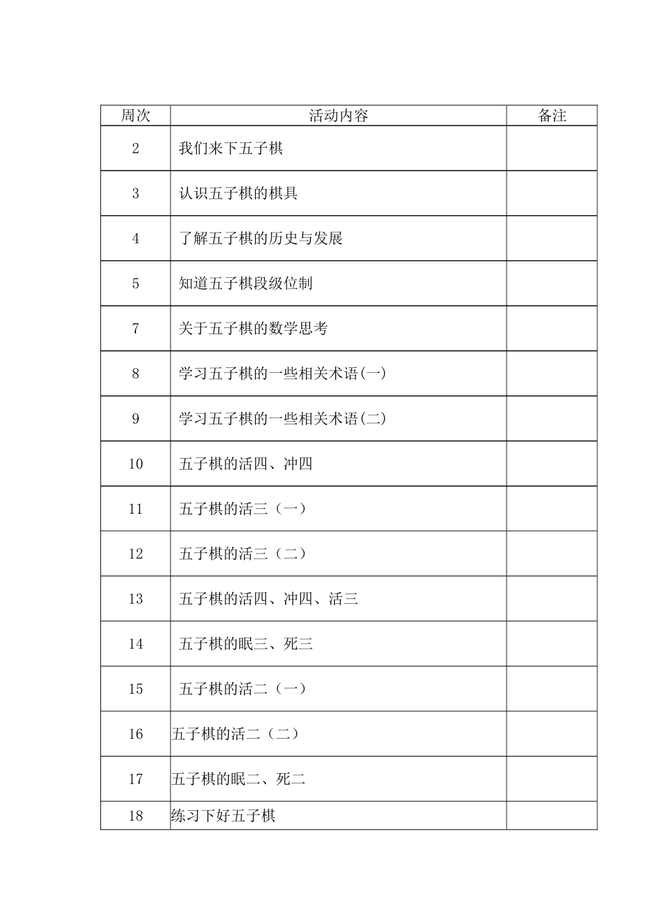 五子棋社团活动计划_第2页