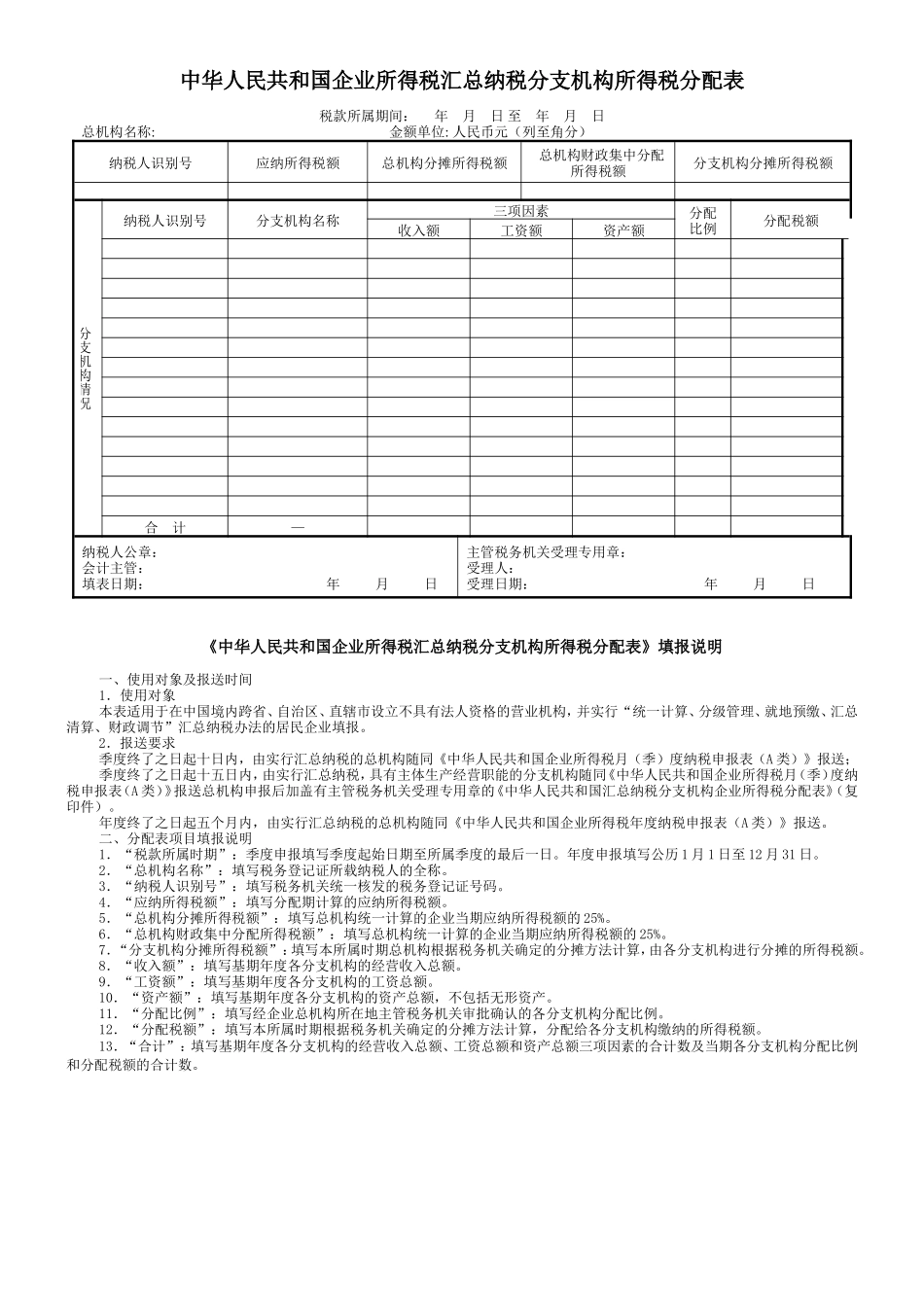 企业所得税月（季）度预缴纳税申报表（A类）_第3页