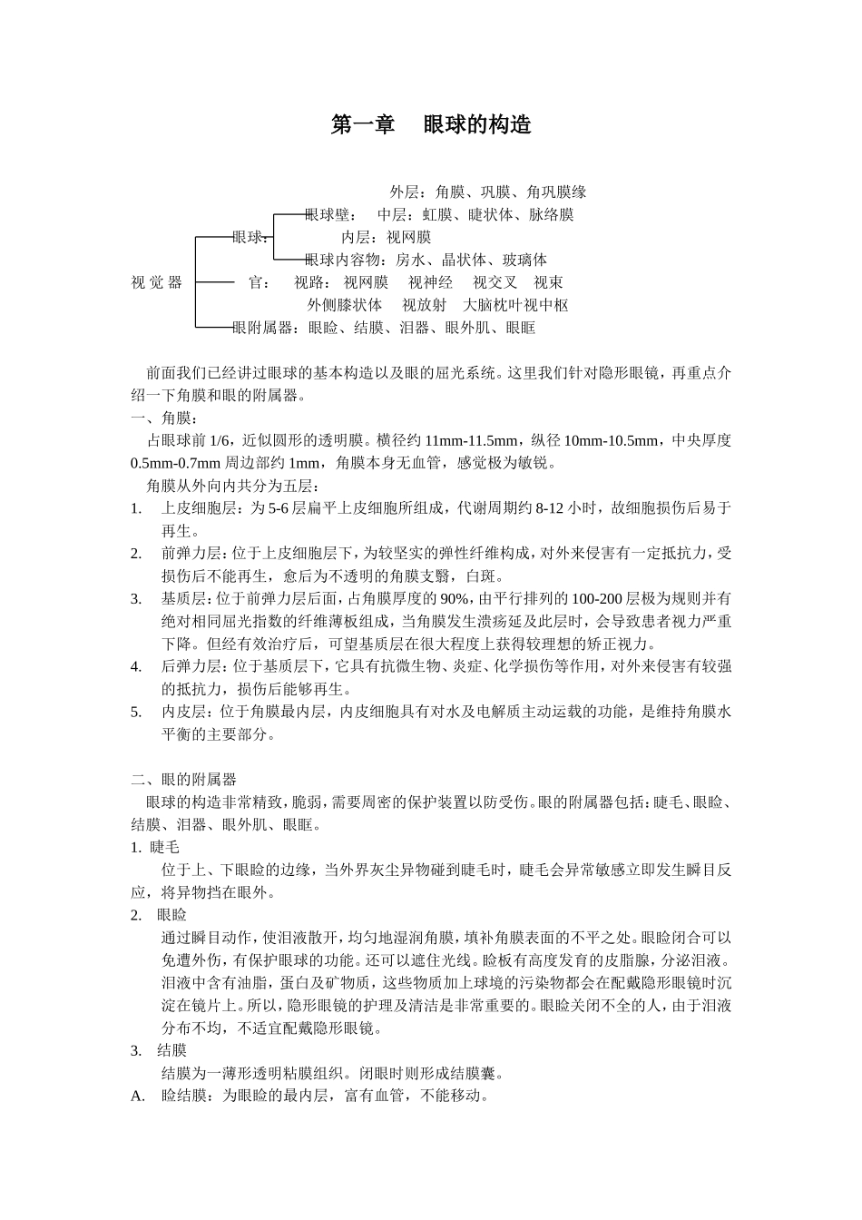 眼球的构造知识点梳理汇总_第1页