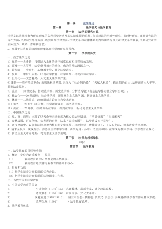 第一编法学导论知识点梳理汇总