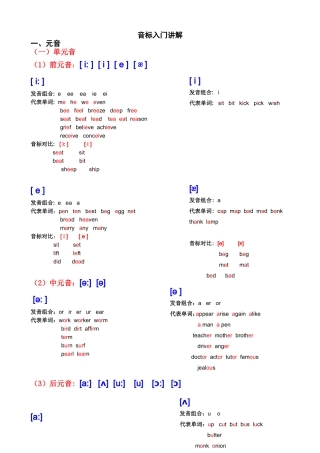 音标入门讲解