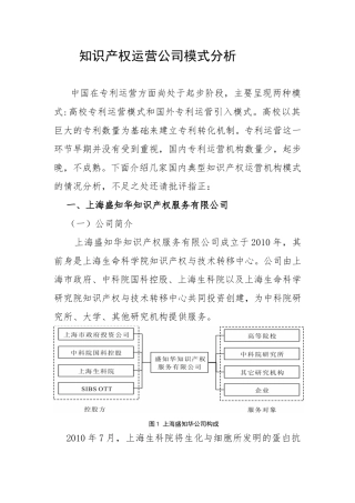 知识产权运营公司模式分析