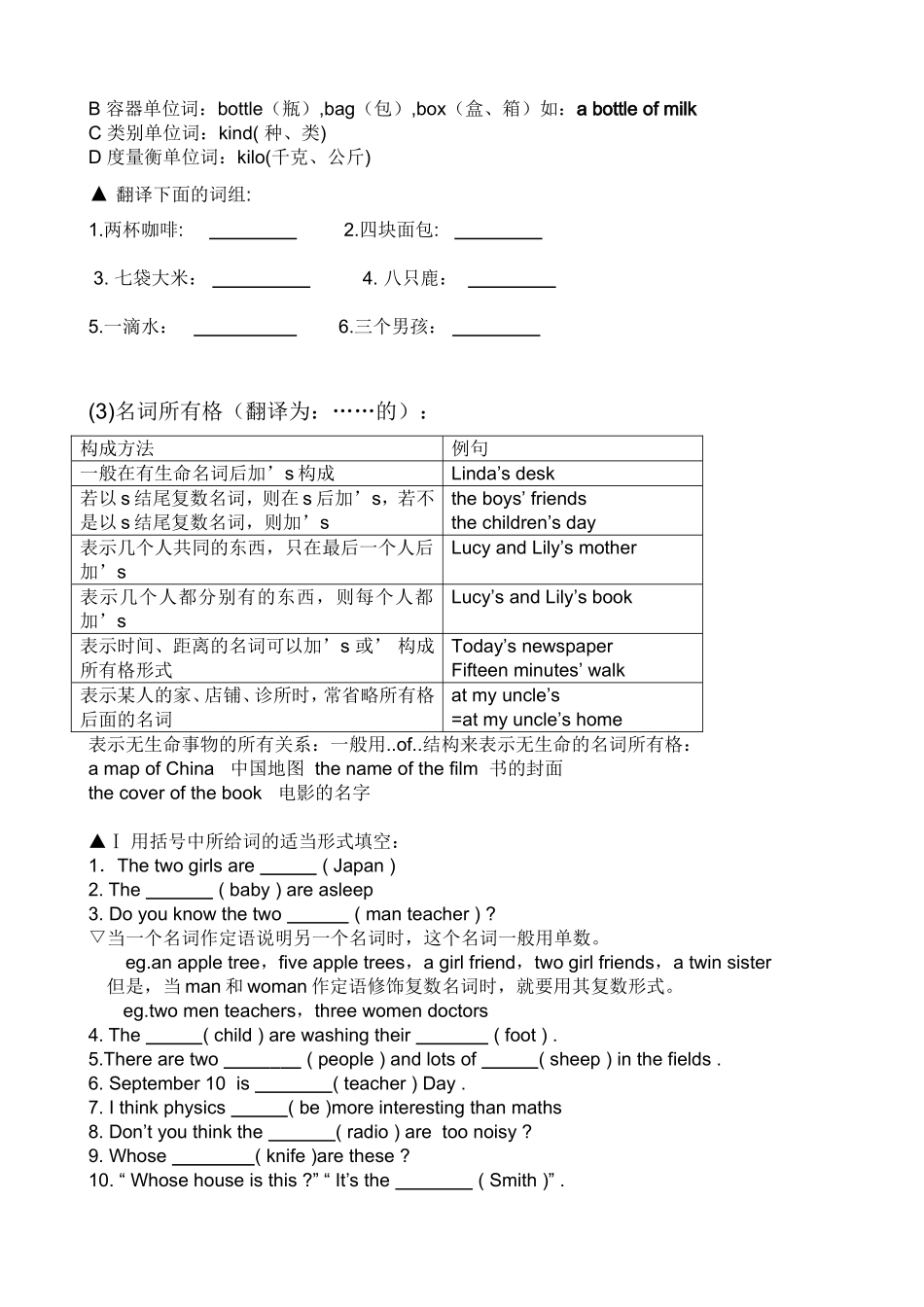 九大词性 英语语法知识点梳理_第2页
