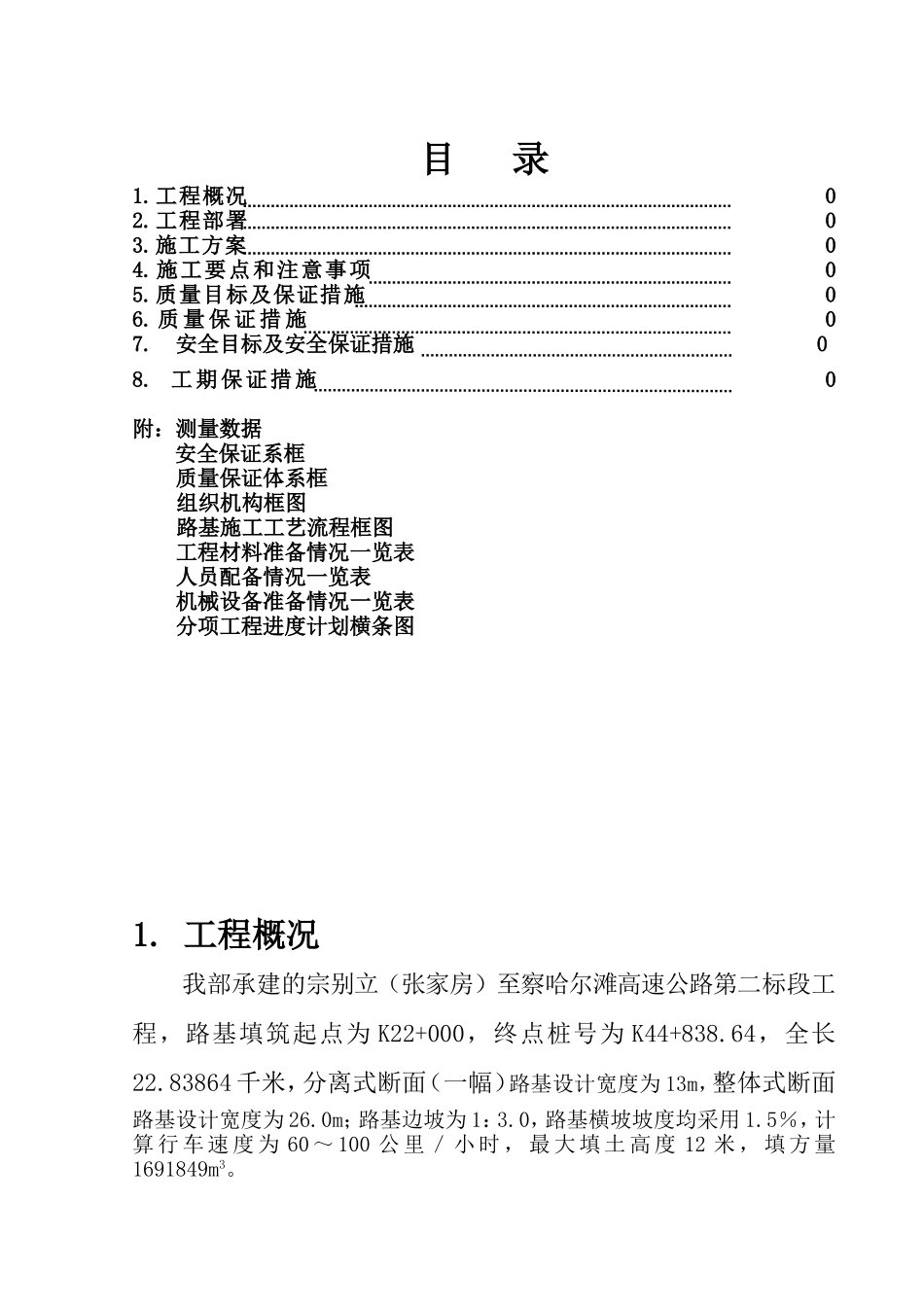 高速公路路基土方工程分项工程开工申请报告_第1页