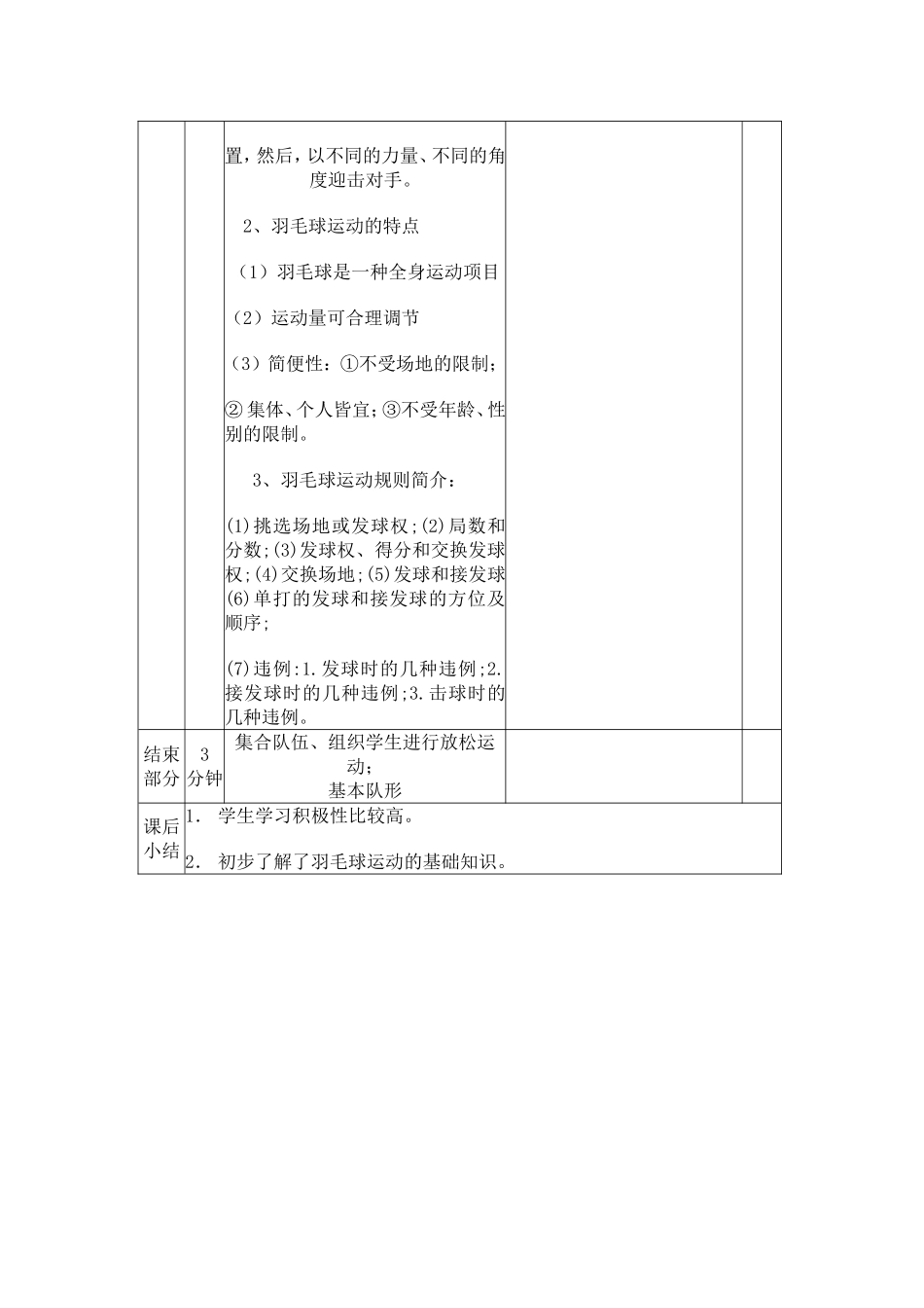 中心校羽毛球教案_第2页