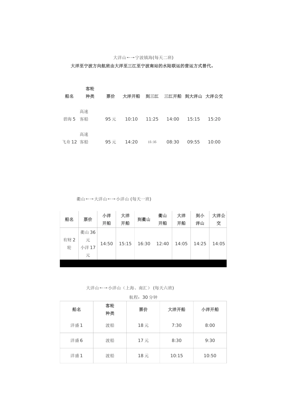 大洋山客运时刻表_第3页