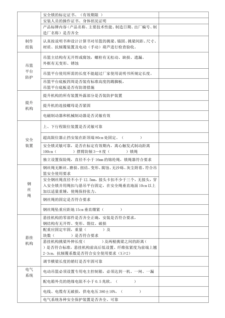 吊篮验收资料目录_第2页