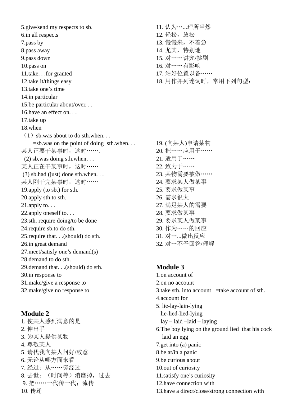 必修5重点短语复习_第2页