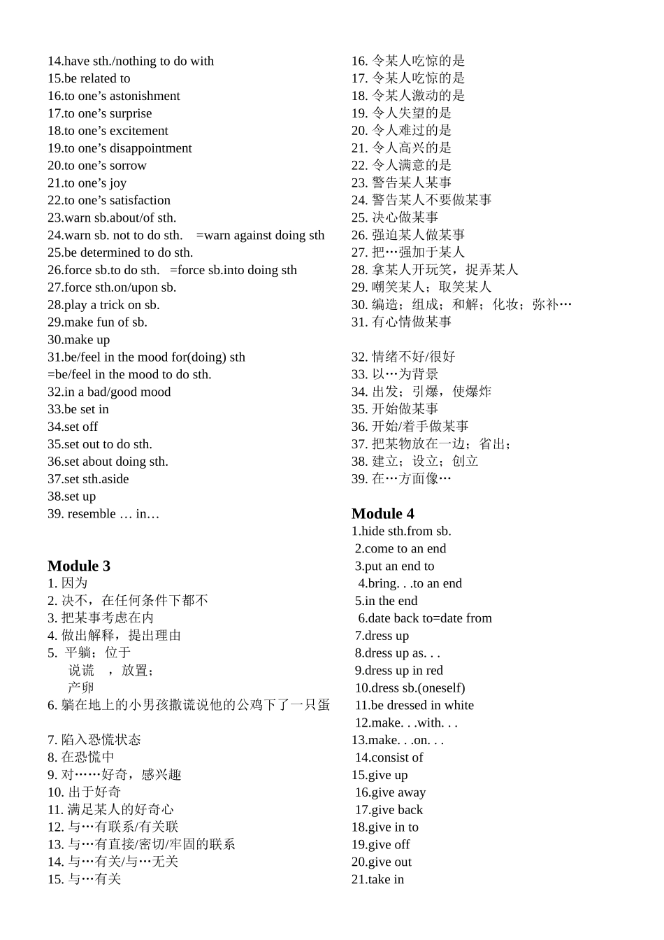 必修5重点短语复习_第3页