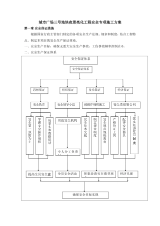 城市广场三号地块夜景亮化工程安全专项施工方案