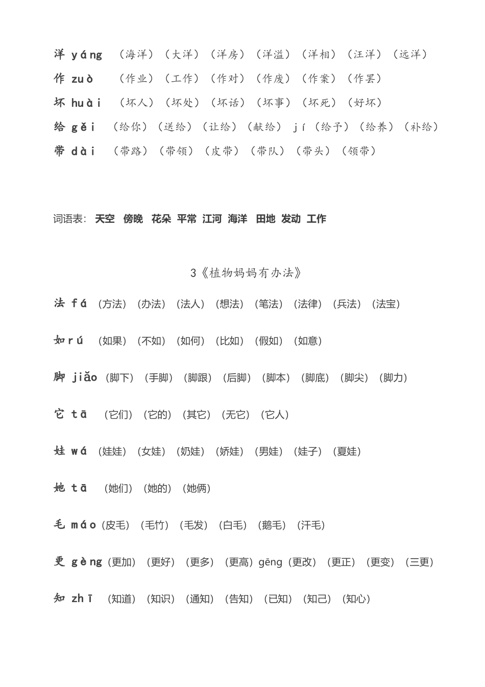 部编二年级上册语文和词语汇总_第2页