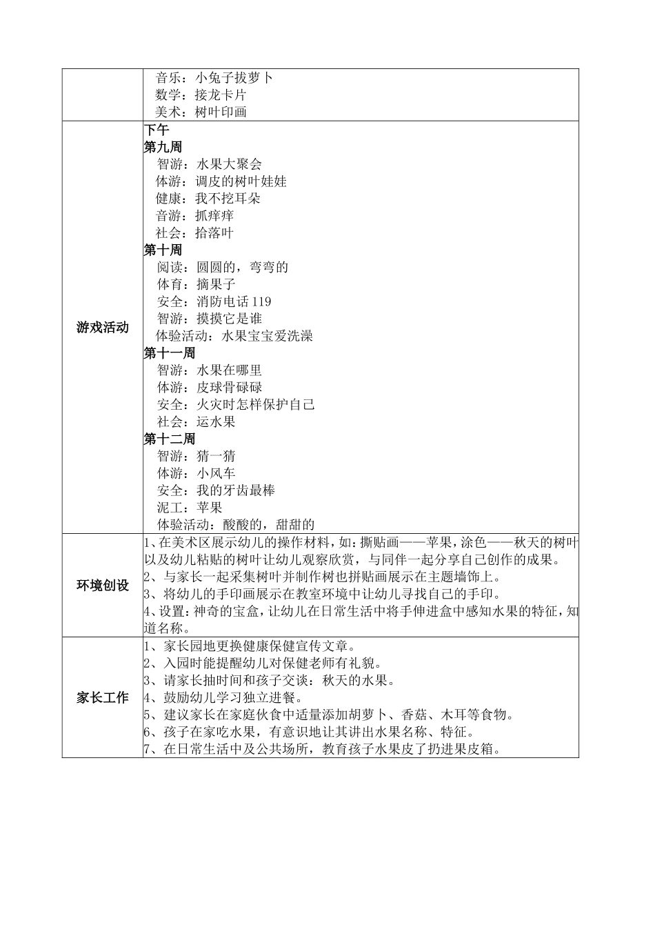 秋叶飘，果儿香主题计划_第2页
