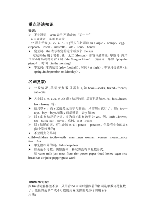 英语重点语法知识