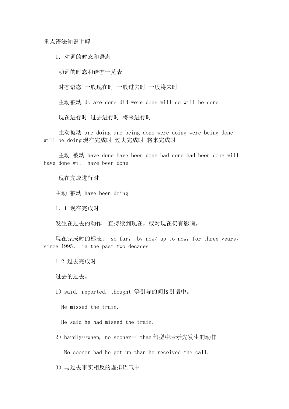 英语重点语法知识讲解_第1页