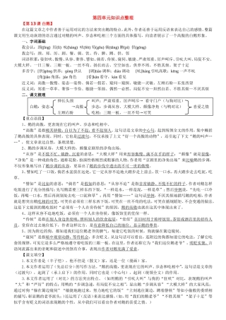 第四单元【第13课 白鹅】知识点整理