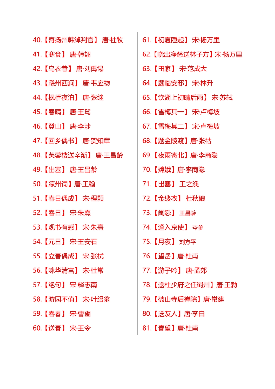 国学经典背诵拉力赛必背篇目篇目_第2页